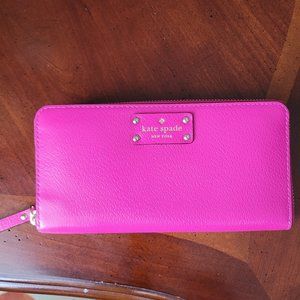 Kate Spade Full Size Zip Around Wallet Pink